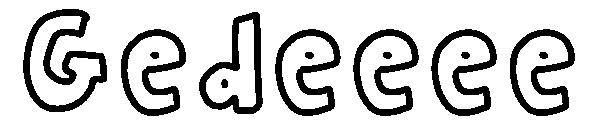 Gedeeee字体