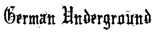 German Underground字体
