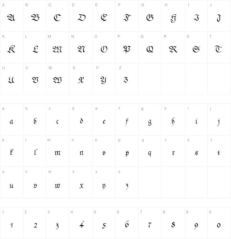 Gingko Fraktur字体
