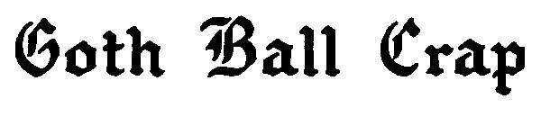 Goth Ball Crap