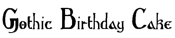 Gothic Birthday Cake字体