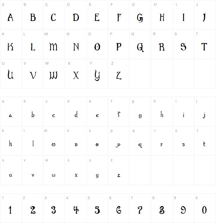 Gothic Birthday Cake字体