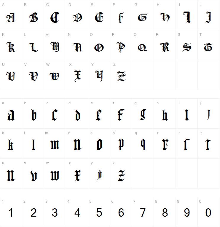 Gothic Texture Quadrata字体
