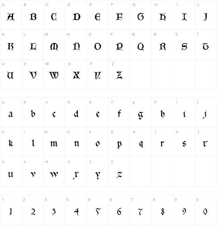 Gotica Bastard字体