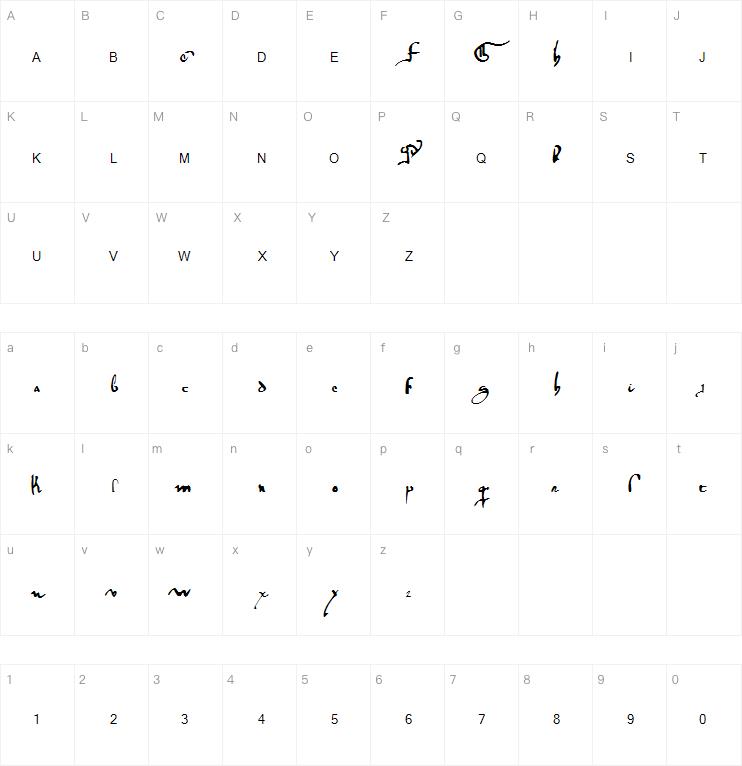 Gotische Minuskel 1269 PW Demo字体
