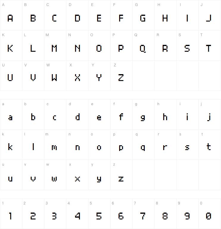 Grand9K Pixel字体