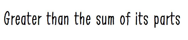 Greater than the sum of its parts