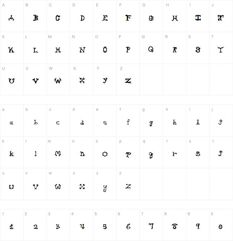 Hieroglyph Licks字体