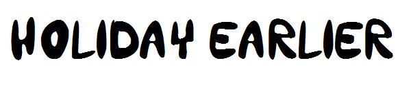 Holiday Earlier字体