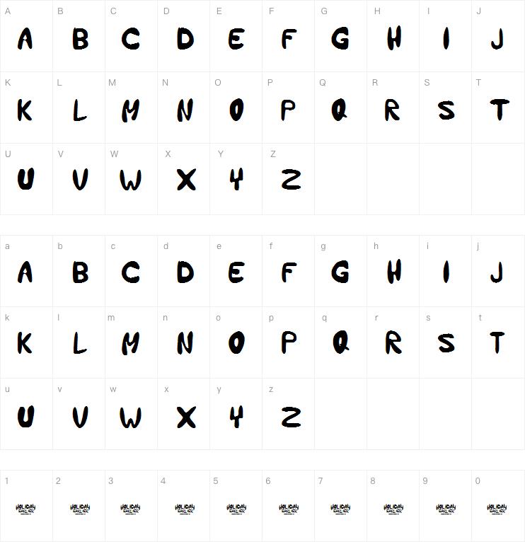 Holiday Earlier字体