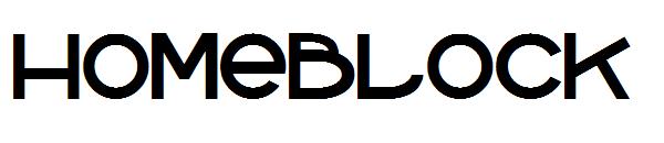 Homeblock字体