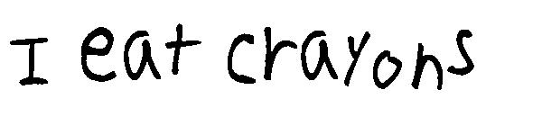 I eat crayons