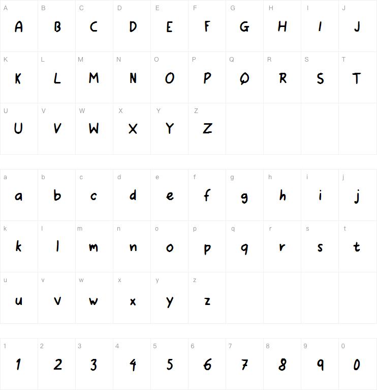 I Love Pugs字体