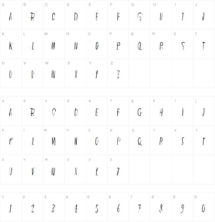 In the deep dark woods字体