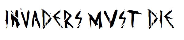 Invaders Must Die字体