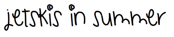 Jetskis In Summer字体