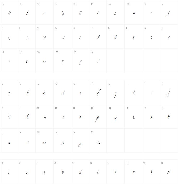 JP Hand Slanted字体
