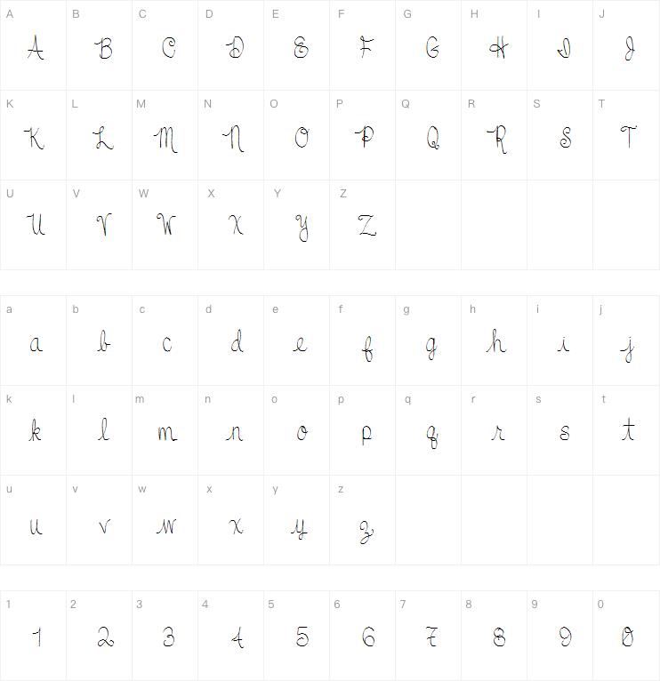 Just Coles Cursive字体