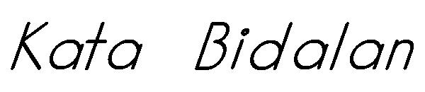 Kata Bidalan字体