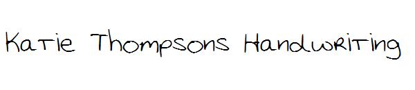 Katie Thompsons Handwriting