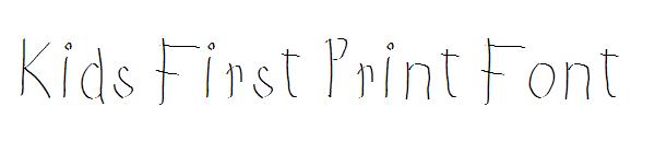 Kids First Print Font