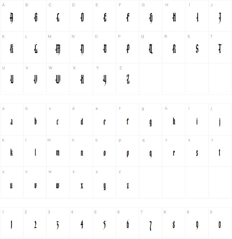 Kinizsi Frakturetta字体