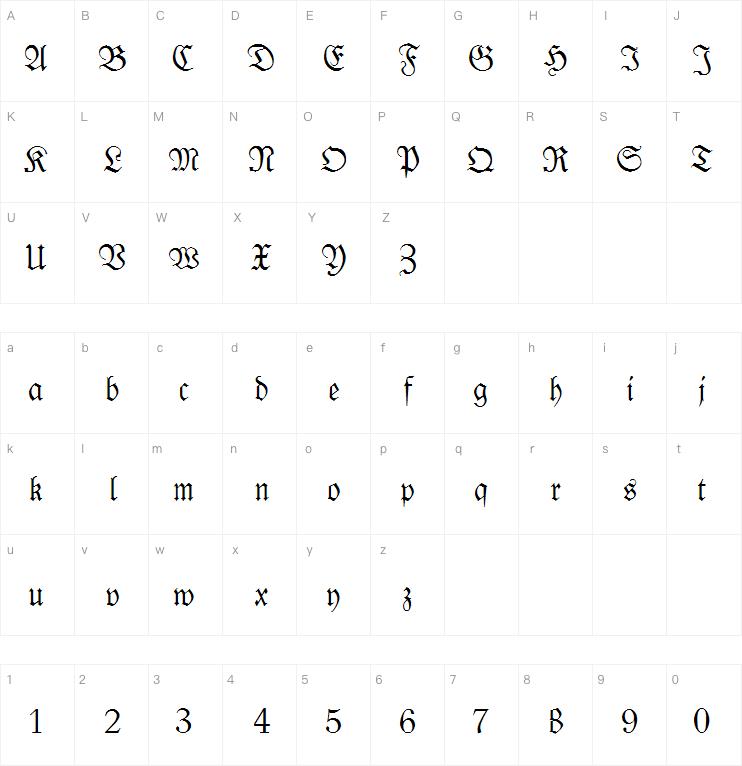 KlausBFraktur字体