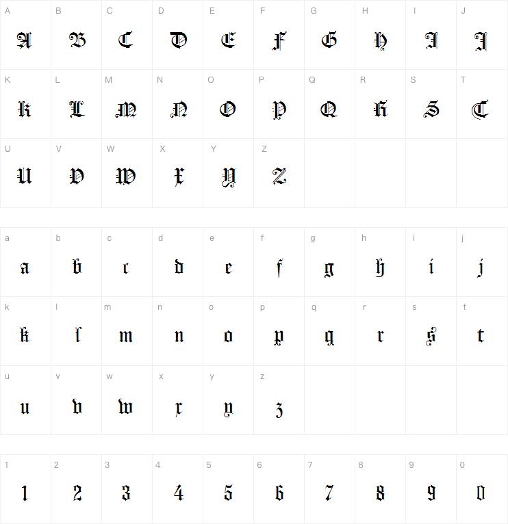 Koenigsberger Gotisch字体