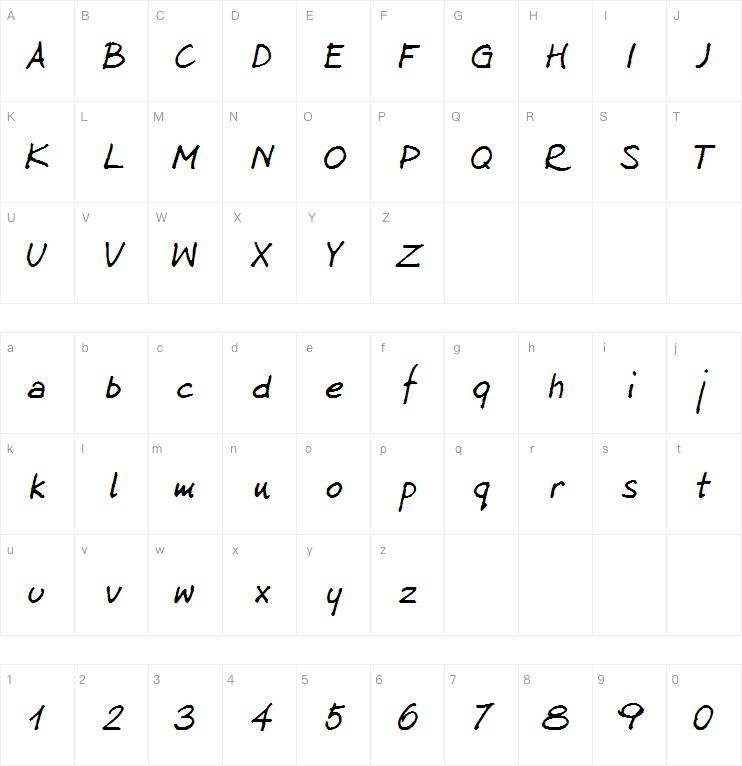 Kuba Reczny 2005字体