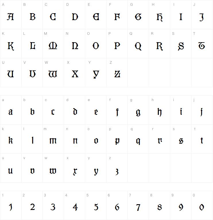 Kuenstler Gotisch字体