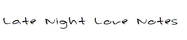 Late Night Love Notes字体