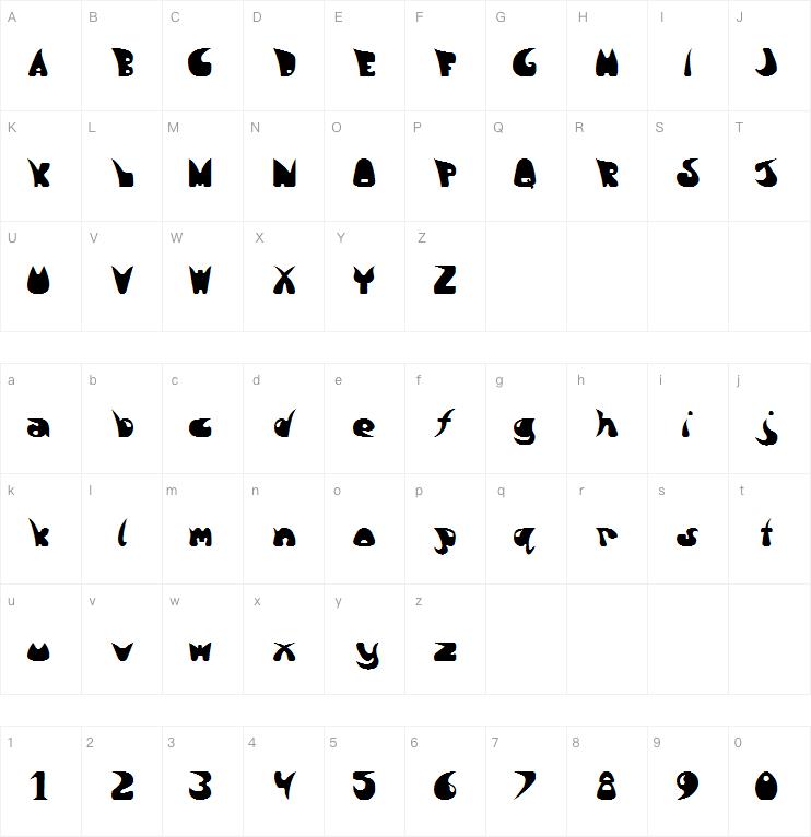 Lava Silhouettes字体