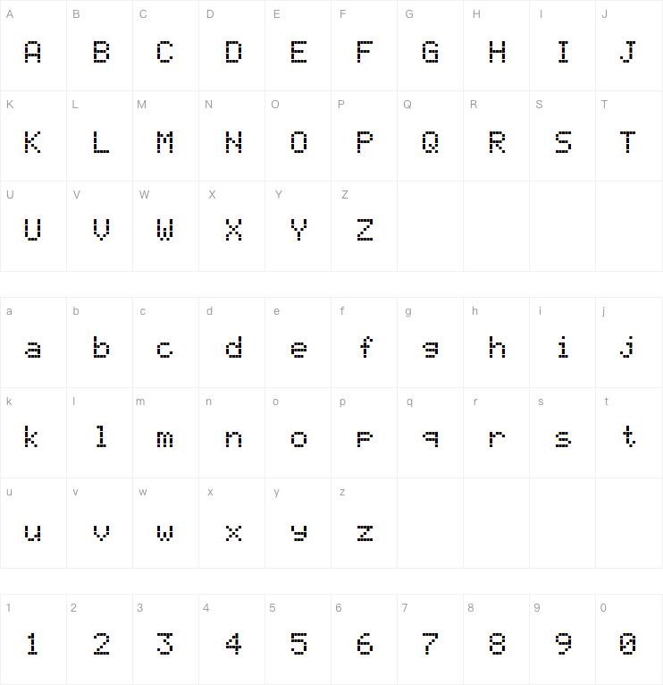 LED Calculator字体