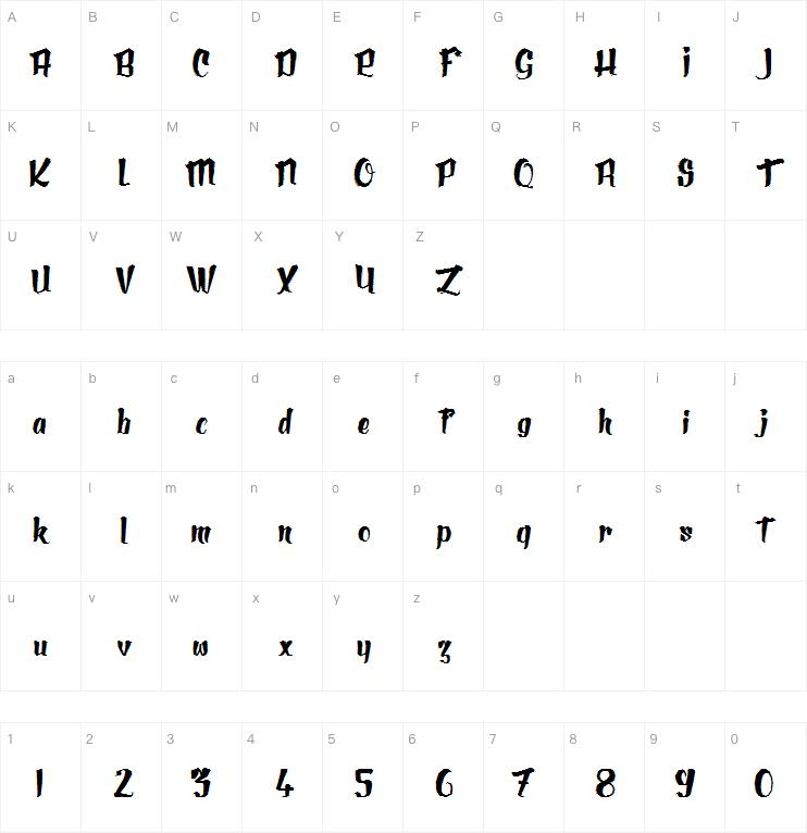 Le Jardin de Calista字体