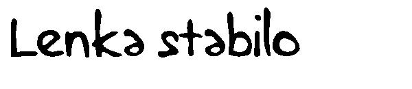 Lenka stabilo字体
