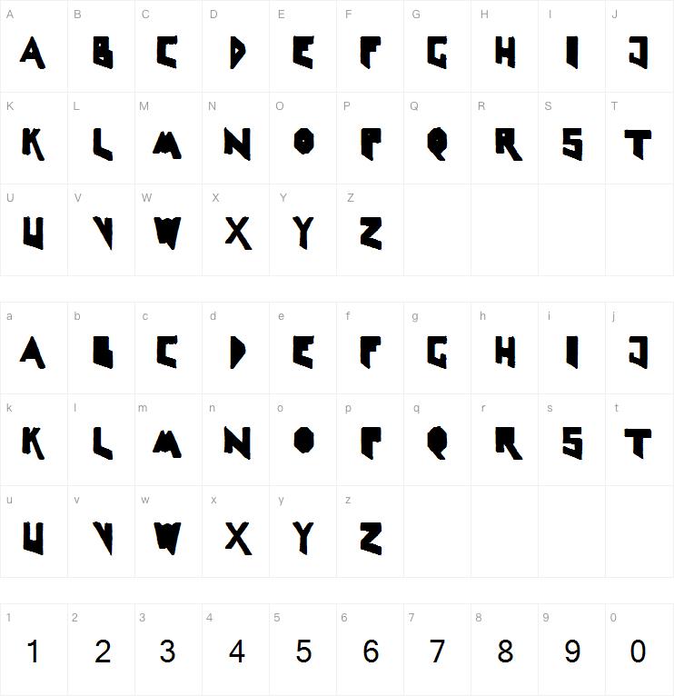 Line Line Shape字体