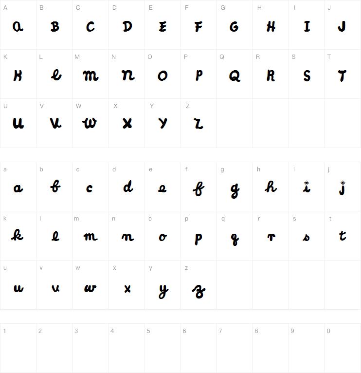 Little Miss Cursive字体