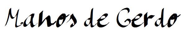 Manos de Cerdo字体