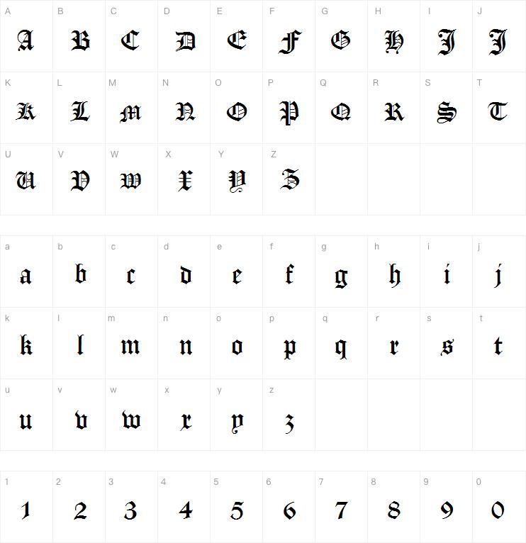 Manuskript Gothisch字体