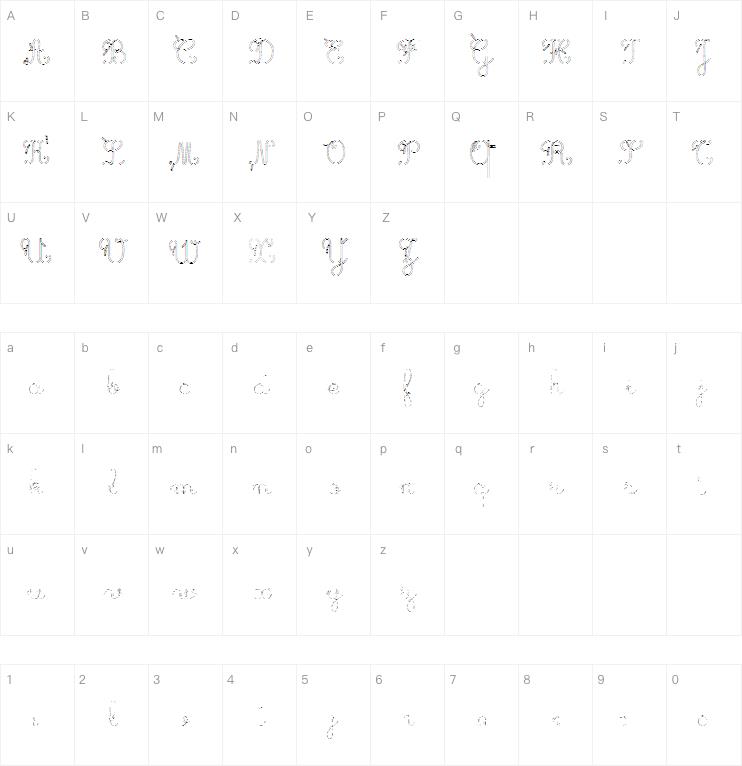 Maternellecolor Trace Cursive字体