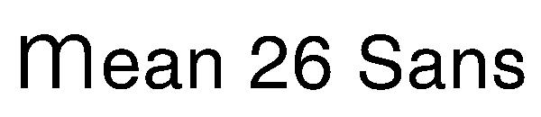 Mean 26 Sans字体