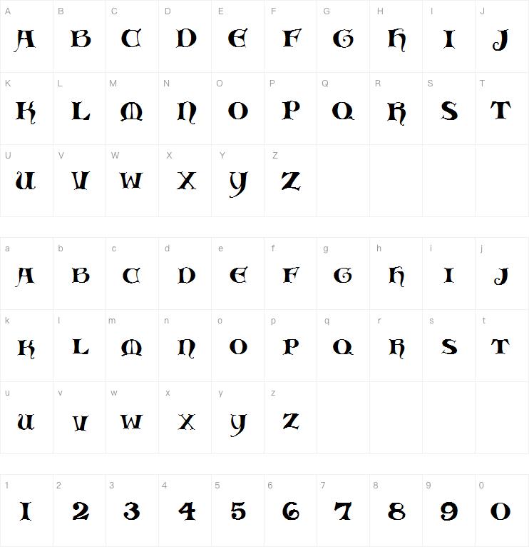 Medieval Scribish字体