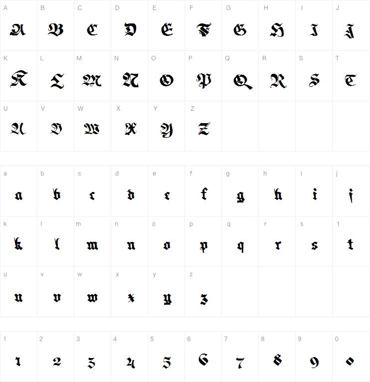 Memela Fraktur字体