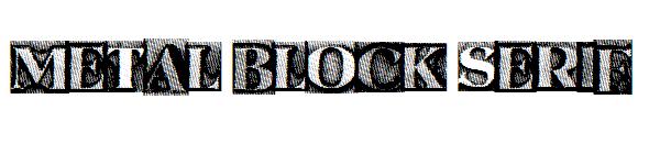 Metal Block Serif字体
