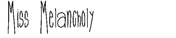 Miss Melancholy字体