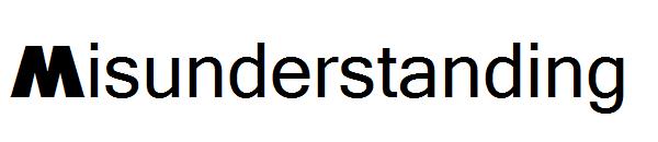 Misunderstanding字体