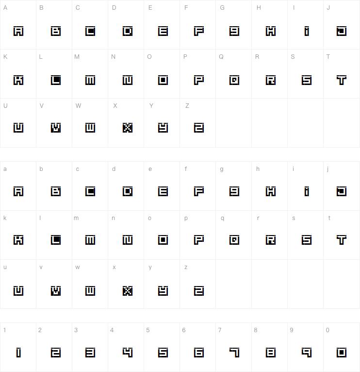 Mizu Font Alphabet字体