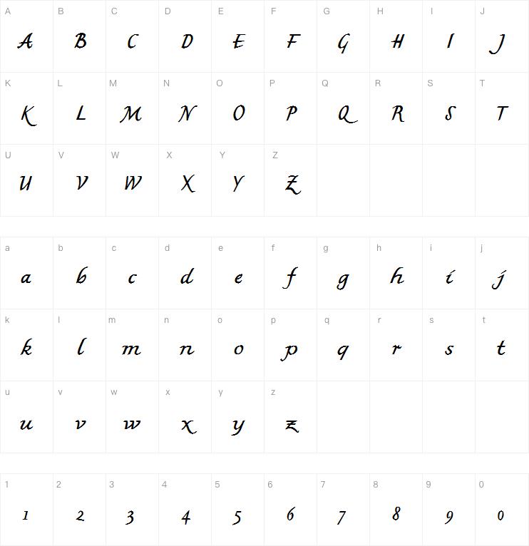 MK British Writing字体