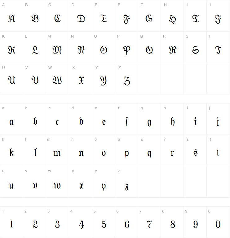 Moderne Fraktur字体