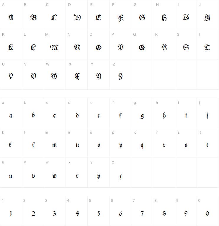 My Electronic Schwabach字体